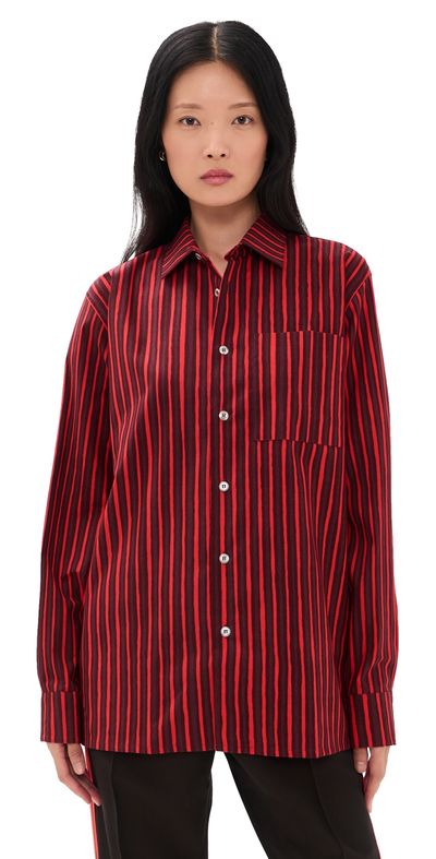 Marimekko Marimekko Jokapoika Kioski Button Down Shirt Wine Red/Red