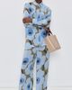 Marimekko Marimekko Kaaos Unikko Pants Light Blue/Olive Green - 5