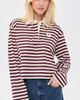 Marimekko Marimekko Kipin Tasaraita Unikko Kioski Polo Shirt Wine Red/Light Yellow - 2