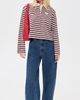 Marimekko Marimekko Kipin Tasaraita Unikko Kioski Polo Shirt Wine Red/Light Yellow - 5