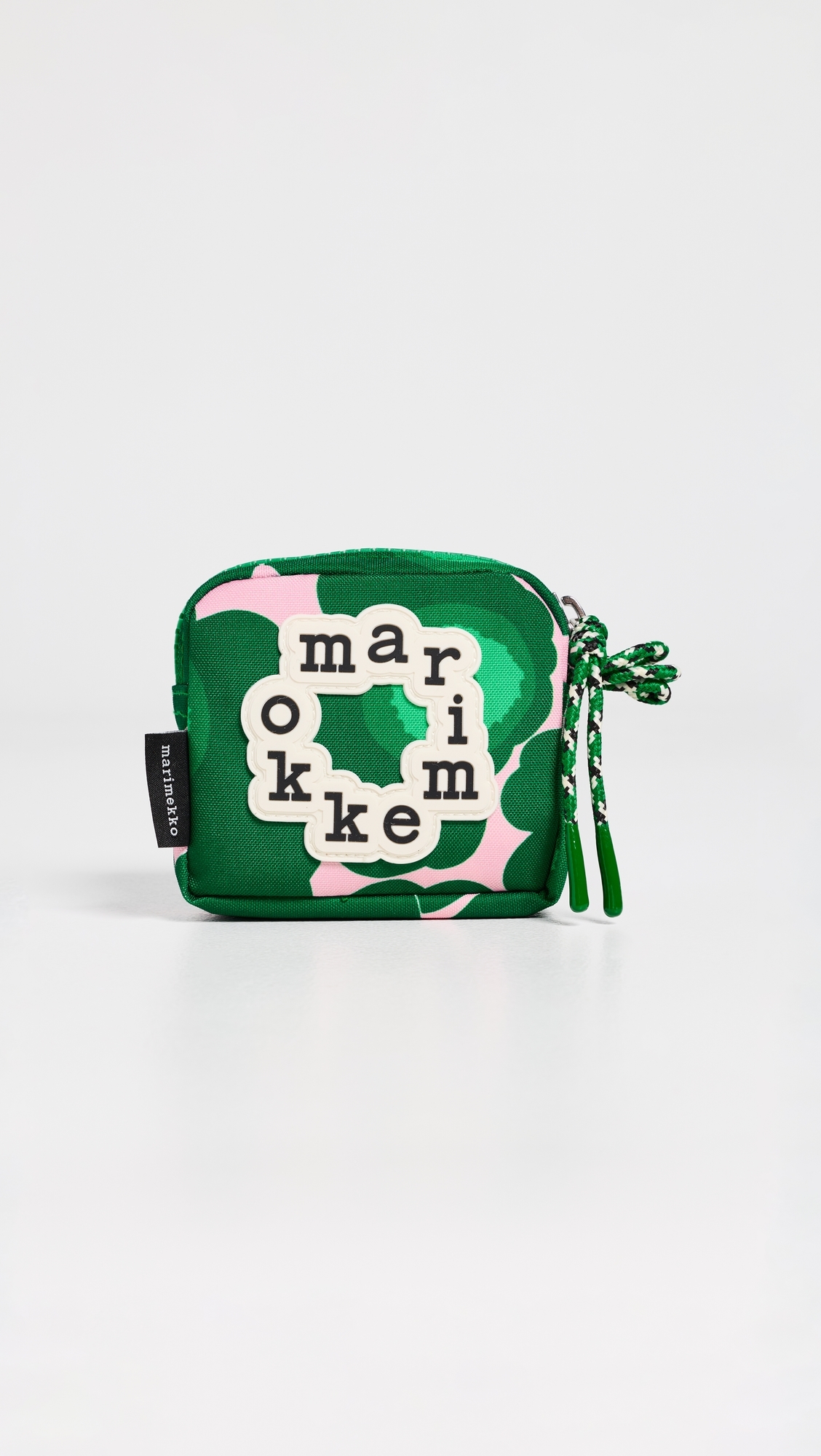 marimekko ロゴポーチ Marimekko - Niekka Mini Unikko Pouch Dark Green/Pink/Green One