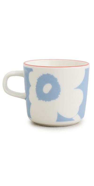Marimekko Marimekko Oiva Juhla Unikko Coffee Cup White/Light Blue/Orange Red One