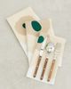 Marimekko Marimekko Unikko Fabric Napkin Set White/Hay/Sand/Emerald One - 4