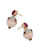Marina B Marina B 18K White & Yellow Gold Angel Skin Coral, Tourmaline, Rubellite, and Diamond Drop Earrings - 4
