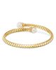 Marina B Marina B 18K Yellow Gold Lina Cultured Freshwater Pearl & Diamond Flex Bypass Bracelet - 3