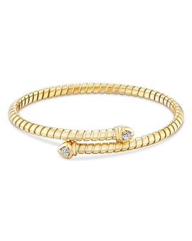 Marina B Marina B 18K Yellow Gold Lina Diamond Flex Bypass Bracelet, 0.26 tcw