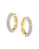 Marina B Marina B 18K Yellow Gold Ondine Diamond Pave Petite Hoop Earrings - 3