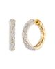 Marina B Marina B 18K Yellow Gold Ondine Diamond Pave Petite Hoop Earrings - 5