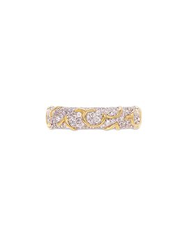 Marina B Marina B 18K Yellow Gold Ondine Diamond Pave Polished Swirl Band, 0.50 tcw