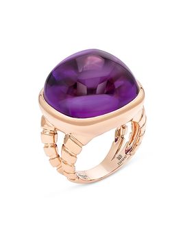 Marina B Marina B 18K Yellow Gold Tigella Amethyst Statement Ring