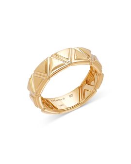 Marina B Marina B 18K Yellow Gold Triangolini Triangle Textured Band