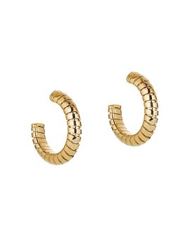 Marina B Marina B 18K Yellow Gold Trisolina Hoop Earrings