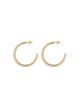 Marina B Marina B 18K Yellow Gold Trisolina Segmented Large Hoop Earrings - 2