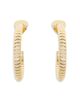 Marina B Marina B 18K Yellow Gold Trisolina Segmented Large Hoop Earrings - 4