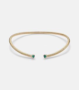 Marina B Marina B 18kt yellow gold necklace with emeralds and diamonds