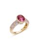 Marina B Marina B Ondine Solitaire Rubellite & Diamond Ring in 18K Yellow Gold - 3