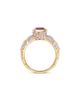Marina B Marina B Ondine Solitaire Rubellite & Diamond Ring in 18K Yellow Gold - 4