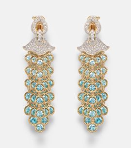 Marina B Marina B Pampilles 18kt gold drop earrings with diamonds and zircons