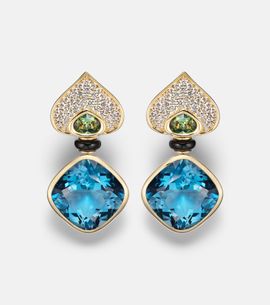 Marina B Marina B Pauline 18kt gold earrings with gemstones