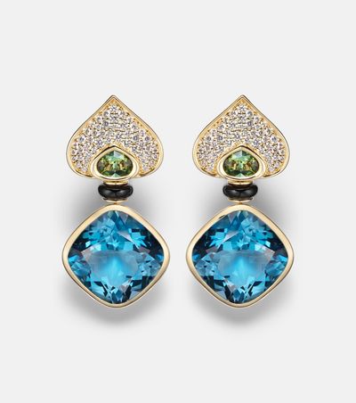 Marina B Marina B Pauline 18kt gold earrings with gemstones