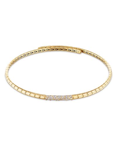 Marina B Marina B Titanium & 18K Yellow Gold Ondine Diamond Pave Choker Necklace, 14.47