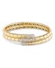 Marina B Marina B Titanium & 18K Yellow Gold Ondine Diamond Triple Row Bypass Bangle Bracelet - 1