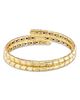 Marina B Marina B Titanium & 18K Yellow Gold Ondine Diamond Triple Row Bypass Bangle Bracelet - 4