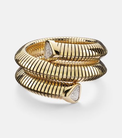 Marina B Marina B Trisola Triple 18kt gold bangle with diamonds