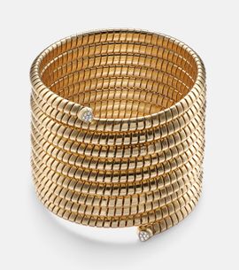 Marina B Marina B Trisolina 18kt gold bangle with diamonds