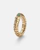 Marina B Marina B Trisolina 18kt gold ring with tourmalines - 4