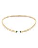 Marina B Marina B Trisolina Emerald & Diamond Collar Necklace in 18K Yellow Gold - 1