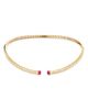 Marina B Marina B Trisolina Ruby & Diamond Collar Necklace in 18K Yellow Gold - 1