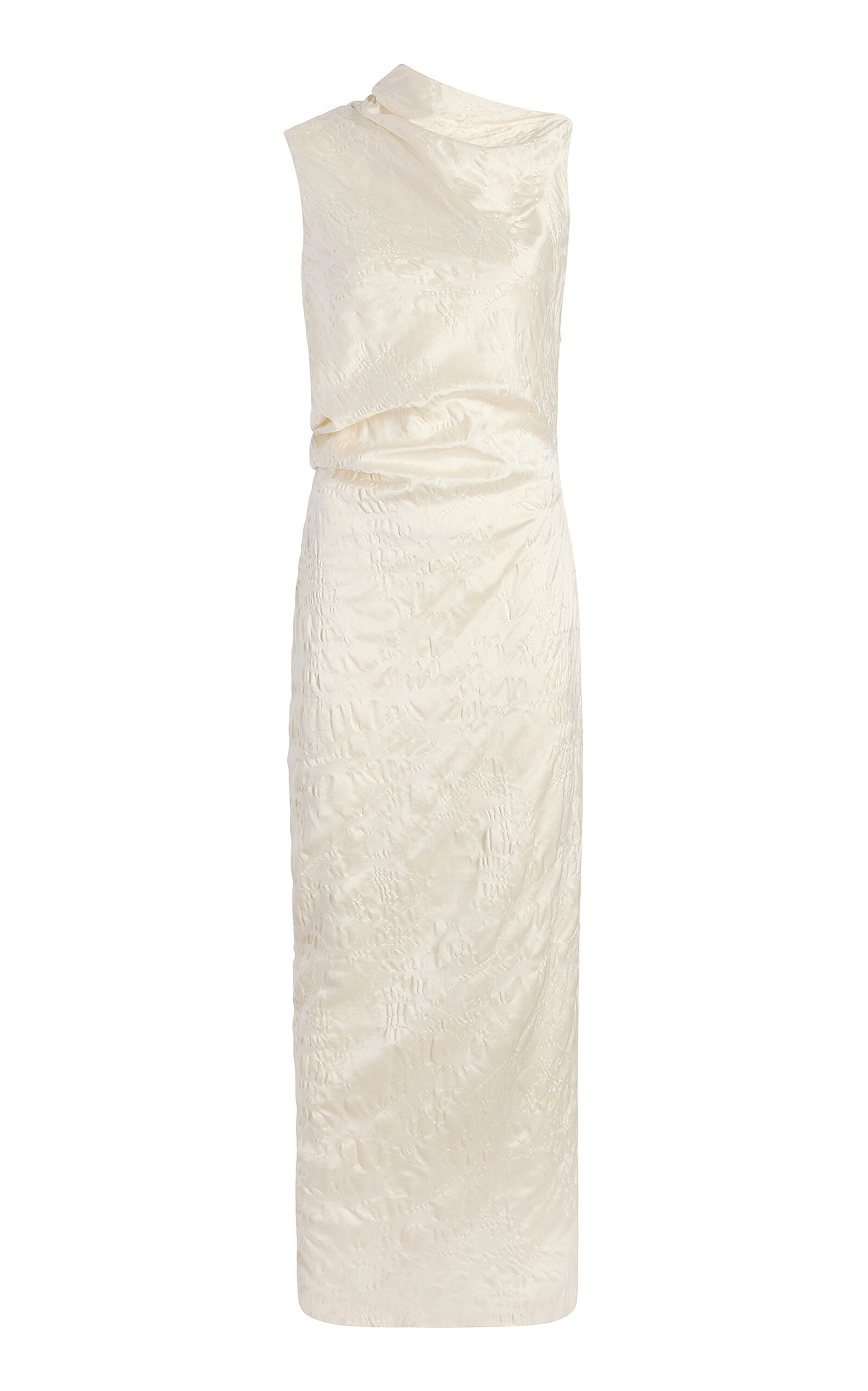 Marina Moscone Marina Moscone WoolBlend Jacquard Column Midi Dress