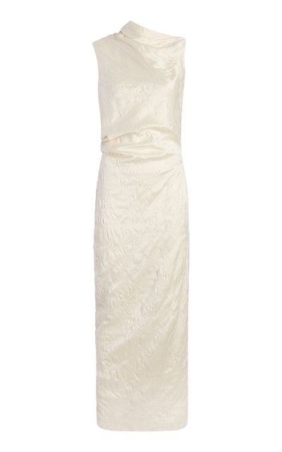 Marina Moscone Marina Moscone WoolBlend Jacquard Column Midi Dress