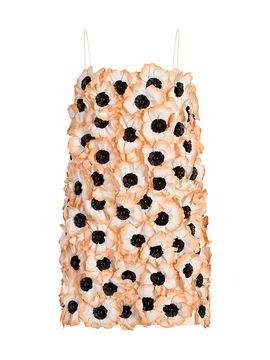 Marina Moscone Women's Mini Dress with Floral Appliqué