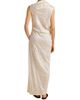 Marina Moscone Women's Satin Jacquard Column Dress - 3