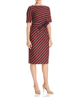 Marina Rinaldi Dupe Weekend Max Mara Palato Asymmetric Stripe Dress