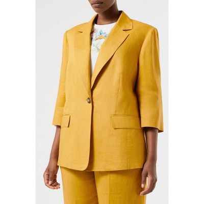 Marina Rinaldi Marina Rinaldi Abadel One Button Linen Blazer