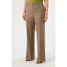 Marina Rinaldi Marina Rinaldi Avena Microcheck Straight Leg Virgin Wool Trousers