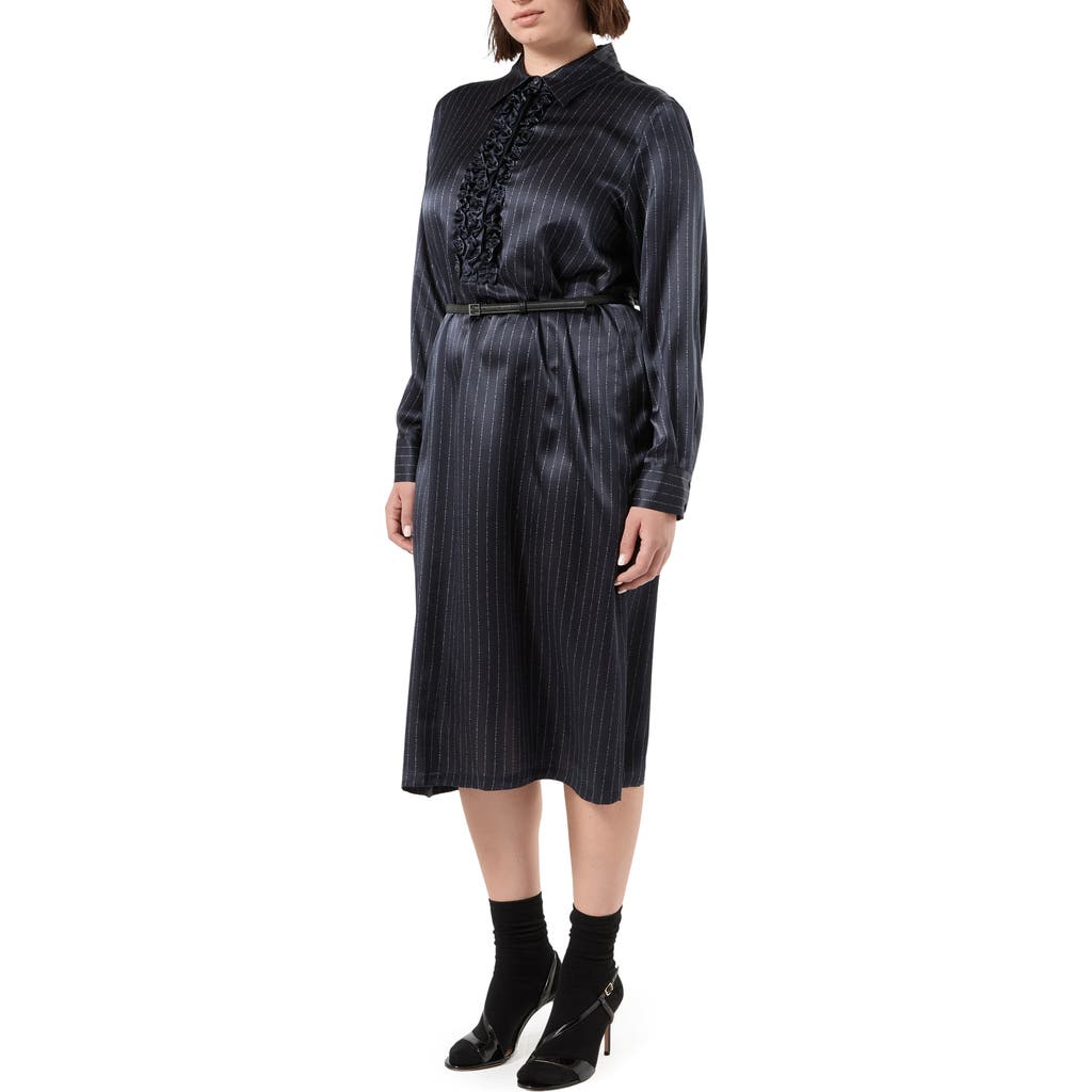 Marina Rinaldi Marina Rinaldi Cali Belted Silk Shirtdress