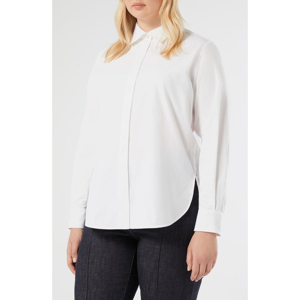 Marina Rinaldi Marina Rinaldi Cotton Poplin Button-Up Shirt