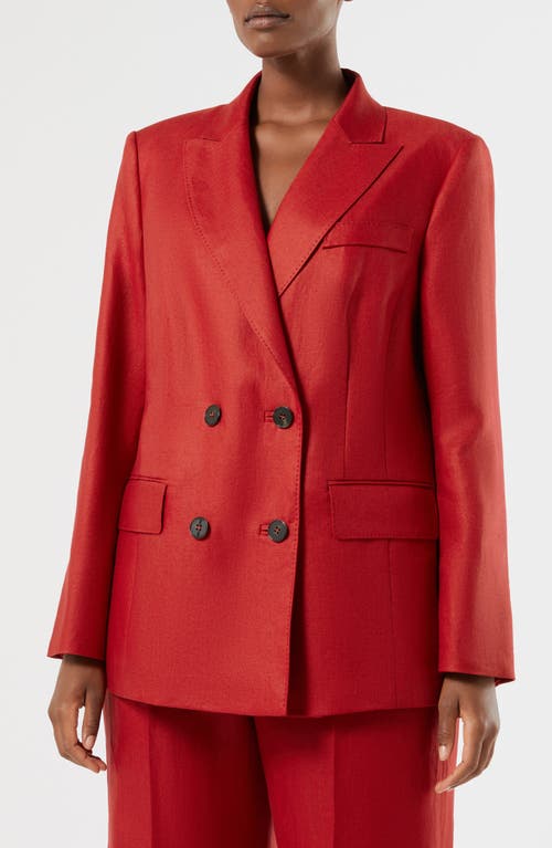 Marina Rinaldi Marina Rinaldi Double Breasted Linen Twill Blazer
