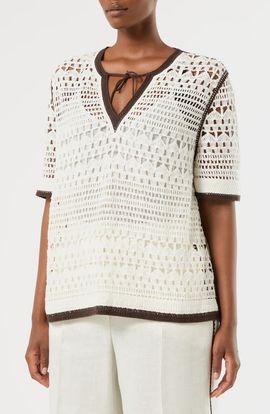 Marina Rinaldi Marina Rinaldi Garza Crochet Sweater