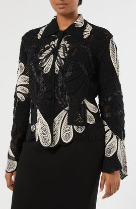 Marina Rinaldi Marina Rinaldi Lappole Crochet Cardigan