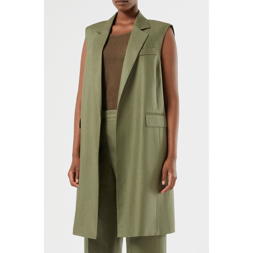 Marina Rinaldi Marina Rinaldi Mallo Long Linen Vest