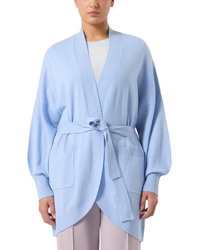 Marina Rinaldi Marina Rinaldi Mrnelmo Light Blue Cashmere Cardigan