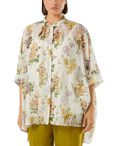 Marina Rinaldi Marina Rinaldi Mrnpaniere White Oversized Blouse