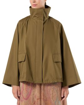 Marina Rinaldi Marina Rinaldi Mrntalamo Flared Twill Raincoat