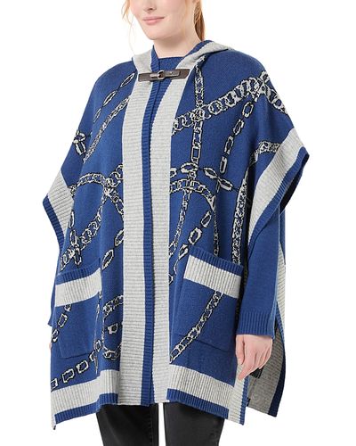 Marina Rinaldi Marina Rinaldi Mrsquota Wool Cashmere Poncho