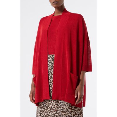 Marina Rinaldi Marina Rinaldi Padana Elbow-Sleeve Linen Blend Cardigan